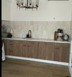 Super gave fluted/latjes walnoot houten keuken incl grepen, Ophalen of Verzenden, Zo goed als nieuw, 25 tot 50 cm, Minder dan 100 cm
