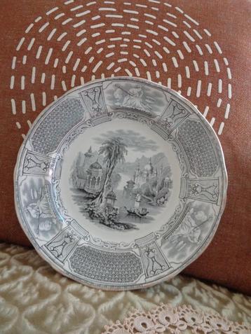 Antiek Engels Bord Bosphorus van J. Marshall ** Mimosa ** beschikbaar voor biedingen