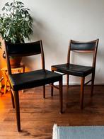 Vintage leren stoelen, Huis en Inrichting, Stoelen, Twee, Bruin, Zo goed als nieuw, Ophalen