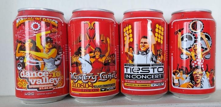 Coca-Cola Blikkenset uit Nederland Dance 2004 4 st., Verzamelen, Merken en Reclamevoorwerpen, Gebruikt, Verpakking, Ophalen of Verzenden