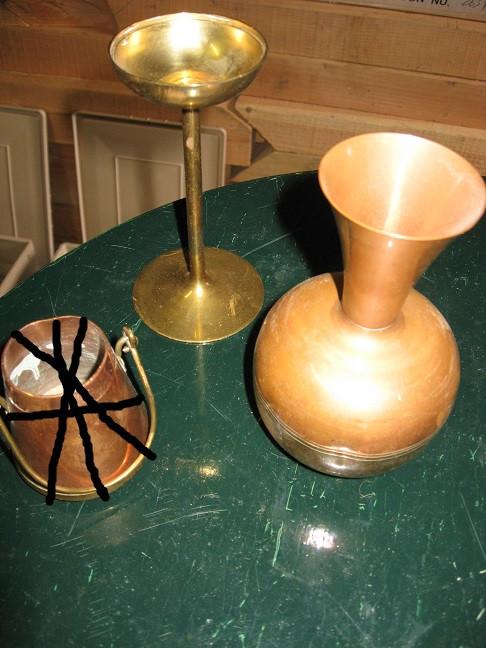 Vazen metaal, Huis en Inrichting, Woonaccessoires | Vazen, Gebruikt, Overige kleuren, Minder dan 50 cm, Overige materialen, Ophalen of Verzenden