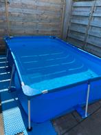 Zwembad incl pomp, zonnepaneel en tegels, Ophalen, Minder dan 80 cm, Zo goed als nieuw, Opzetzwembad