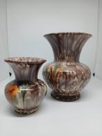 Vintage Aardewerk Vazen Set Druppelglazuur, Ophalen of Verzenden