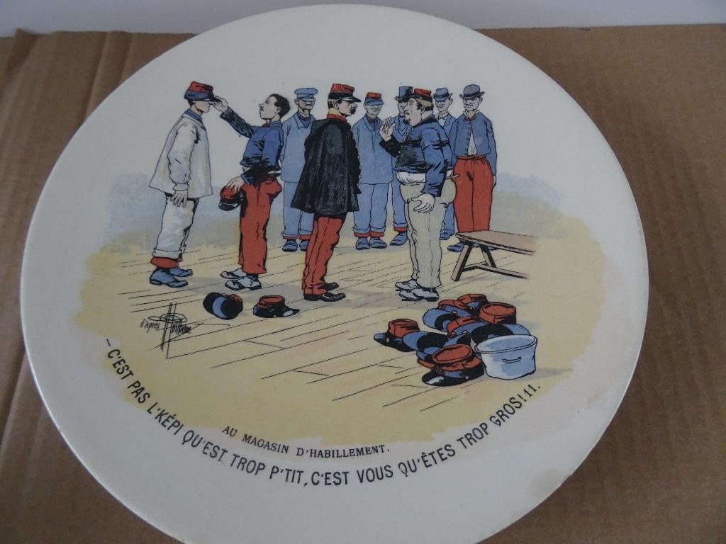 wandbord Sarreguemines bord soldaten regiment leger, Ophalen of Verzenden