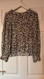 Vila wit/bruin/blauwe blouse maat S, Bruin, Vila, Ophalen of Verzenden, Zo goed als nieuw