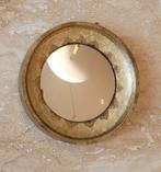 Antiek italiaanse convex bol spiegel verguld, Minder dan 50 cm, Gebruikt, Rond, Ophalen of Verzenden