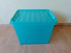 Turquoise Opbergbox met Deksel, Ophalen, Gebruikt, Minder dan 50 cm, Minder dan 50 cm