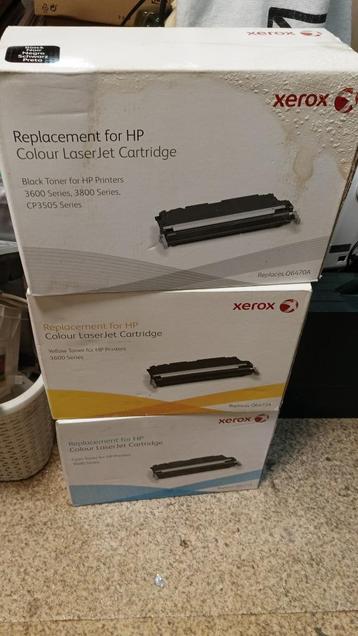 3 Xerox toners voor HP 3600-serie – zwart, cyaan & geel beschikbaar voor biedingen