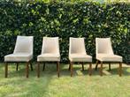 Vier leren eetkamerstoelen, Huis en Inrichting, Stoelen, Ophalen, Gebruikt, Leer, Vier