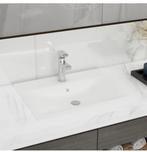 Nieuw - Wastafel met kraangat rechthoekig 60x46 cm keramiek, Huis en Inrichting, Badkamer | Complete badkamers, Ophalen of Verzenden