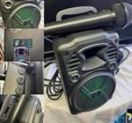 Brainz Karaoke bassbox met microfoon Bluetooth met mobiel, Ophalen of Verzenden, Zo goed als nieuw, Complete set