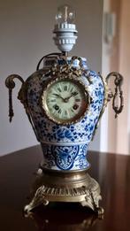 Antieke Delftsblauwe Klok Lamp, Ophalen