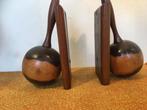 2 vintage  boekensteunen. Massief hout. Uit Cuba, Antiek en Kunst, Ophalen of Verzenden