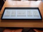 Picasso lijntekeningen in zwarte lijst Ikea Olunda, Antiek en Kunst, Ophalen