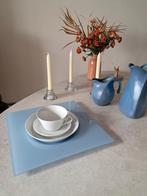 Design onderborden blauw glas, Ophalen of Verzenden, Bord(en), Overige stijlen, Glas