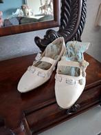 Vintage Kinderschoentjes Brocante, Wit, Onbekend, Gedragen, Ballerina's
