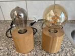 2 armatuurtjes met ledlampjes, Ophalen of Verzenden, Zo goed als nieuw, Hout, Minder dan 50 cm