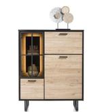 Avalon highboard van Henders en Hazel naturel, Nieuw, Ophalen of Verzenden, Glas, Minder dan 100 cm