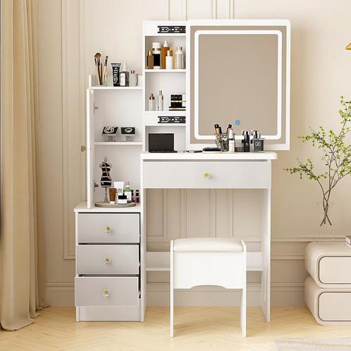Makeuptafel-135x89x40cm, Huis en Inrichting, Tafels | Kaptafels, Nieuw, Minder dan 100 cm, 50 tot 100 cm, Hout, Ophalen