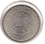 Suriname 25 cent 1974, Postzegels en Munten, Munten | Amerika, Ophalen of Verzenden, Zuid-Amerika, Losse munt