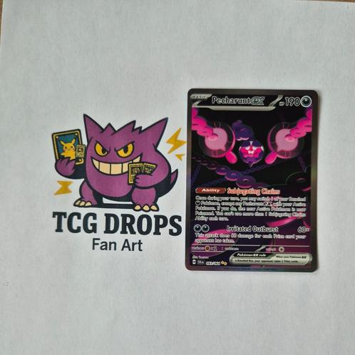 Pecharunt EX 093/064 Shrouded Fable, Hobby en Vrije tijd, Verzamelkaartspellen | Pokémon, Nieuw, Losse kaart, Ophalen of Verzenden
