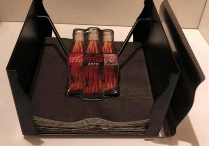 Coca-Cola servetten houden Coca-Cola Zero, Verzamelen, Merken en Reclamevoorwerpen, Zo goed als nieuw, Gebruiksvoorwerp, Ophalen of Verzenden
