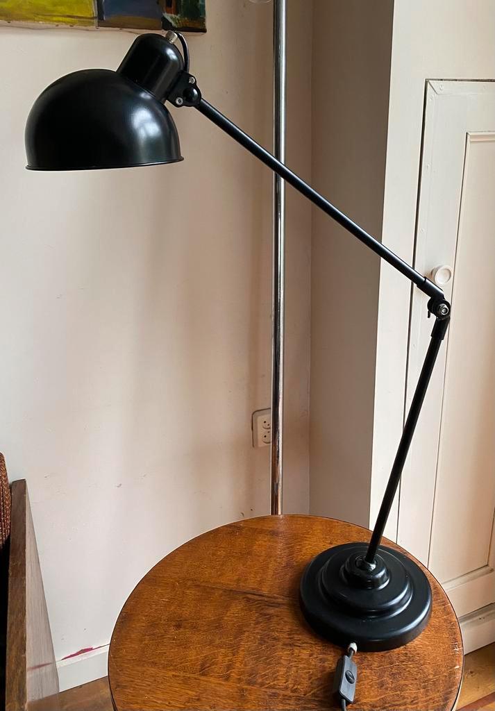 Grote zwarte metalen bureaulamp tafellamp Koranda, Huis en Inrichting, Lampen | Tafellampen, Zo goed als nieuw, Minder dan 50 cm
