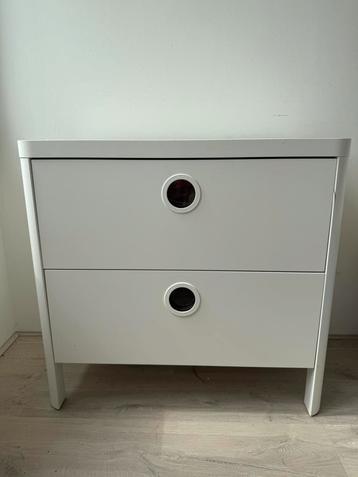 IKEA Busunge Ladekast met 2 lades, kleur wit