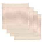 Partij 6-pack servetten met rode streep 30x30cm, NHP International, Overige kleuren, Sales@nhp-international.com, Overige typen