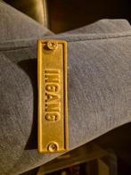Brons messing Bordje 'Ingang', Huis en Inrichting, Woonaccessoires | Overige, Ophalen of Verzenden, Gebruikt