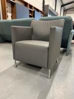 Nieuw Gelderland Lucca Fauteuil grijs leer Design stoel