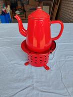 Emaille theepot en warmhoud onderstel, Antiek en Kunst, Antiek | Emaille, Ophalen