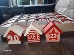 24  KERST HOUTEN HUISJES    ADVENDS KALENDER, Diversen, Ophalen of Verzenden
