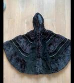 Cape kippie one size suede Lammy, Kleding | Dames, Ophalen of Verzenden, Zo goed als nieuw, Maat 42/44 (L), Zwart