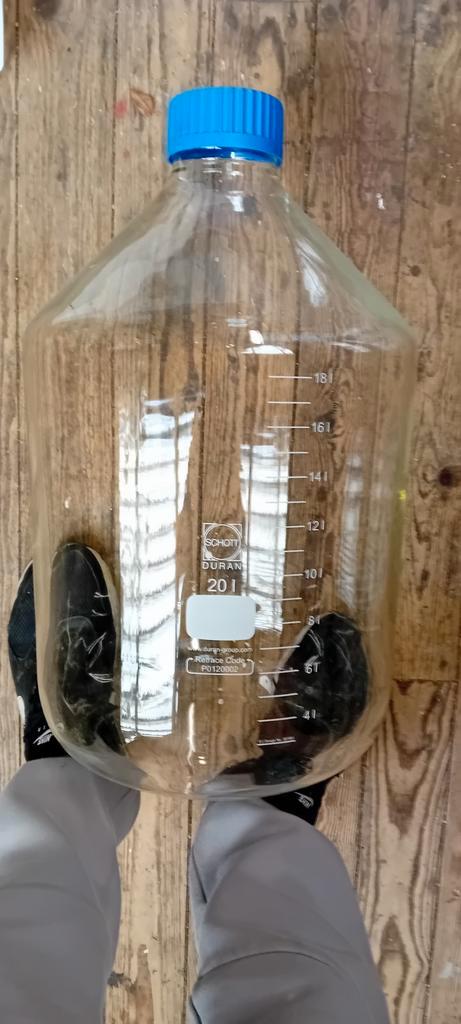 Laboratorium opslag fles 20 liter., Hobby en Vrije tijd, Overige Hobby en Vrije tijd, Zo goed als nieuw, Ophalen of Verzenden
