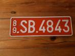 Kentekenplaat belgie CV, Verzamelen, Overige Verzamelen, Ophalen of Verzenden, Gebruikt