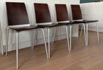 Eetkamer stoelen, 4 stuks., Huis en Inrichting, Stoelen, Ophalen, Bruin, Zo goed als nieuw, Vier