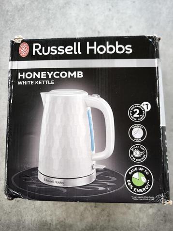 Russell Hobbs Waterkoker Rapid Boil Kettle Honey Comb - Wit beschikbaar voor biedingen