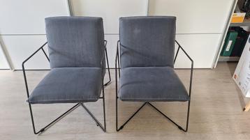 Set van 2 zitstoelen (blauw) beschikbaar voor biedingen