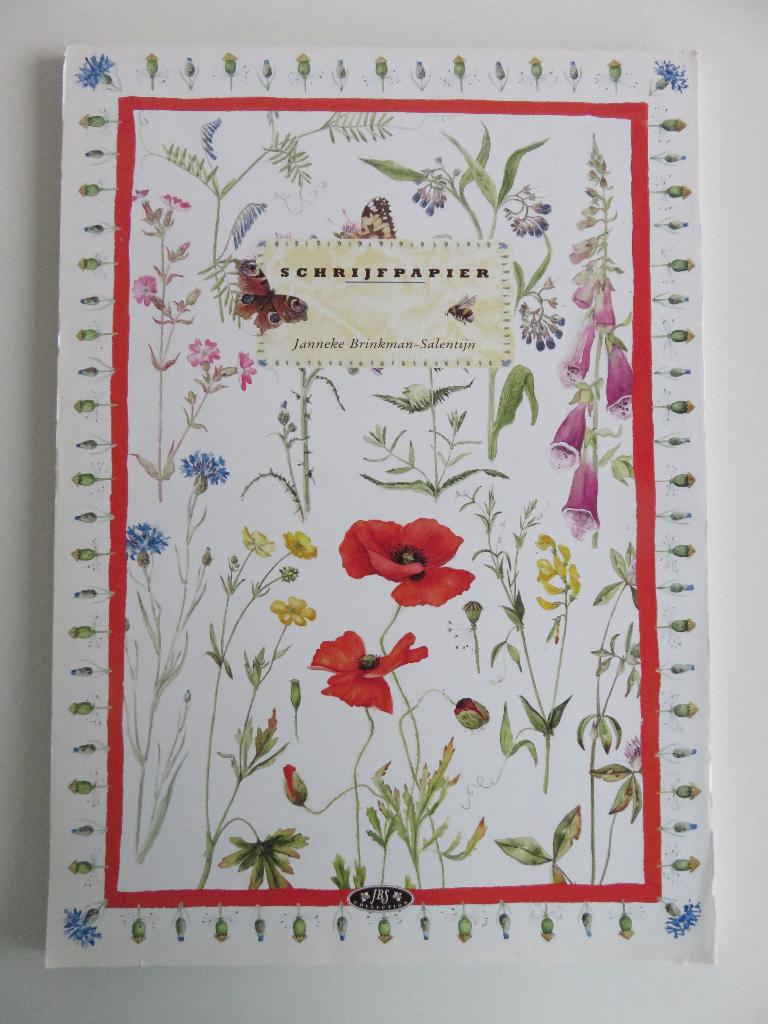 Briefpapier Janneke Brinkman Salentijn klaprozen korenbloem, Diversen, Schrijfwaren, Ophalen of Verzenden, Zo goed als nieuw