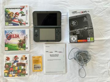 Nintendo 3ds XL incl 3 spellen beschikbaar voor biedingen