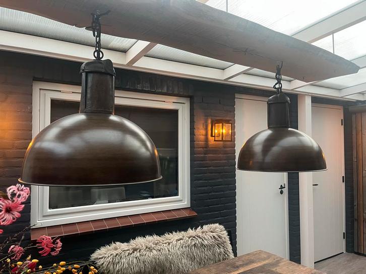 Frezoli Soll Hanglamp Bruin Patina, Huis en Inrichting, Lampen | Hanglampen, Zo goed als nieuw, 50 tot 75 cm, Metaal, Ophalen