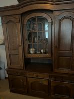 Oude donkerbruine buffetkast - 2 delen, Ophalen, Gebruikt, 200 cm of meer, 150 tot 200 cm