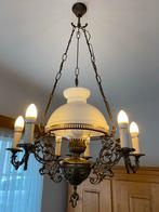 Retro Hanglamp, Ophalen of Verzenden, Gebruikt, Glas, 50 tot 75 cm