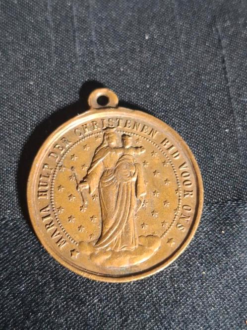 Bronzen bedevaarts medaille., Verzamelen, Religie, Zo goed als nieuw, Ophalen of Verzenden