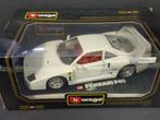 Ferrari F40 White 1:18 Bburago Burago micro Macro Pol, Hobby en Vrije tijd, Modelauto's | 1:18, Ophalen of Verzenden, Bburago