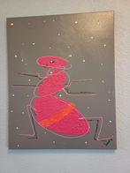 Schilderij Mier - 40x50 cm - Grijs/Roze, Ophalen of Verzenden