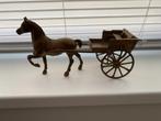 Vintage Massief Messing Paard en wagen, Antiek en Kunst, Antiek | Koper en Brons, Ophalen