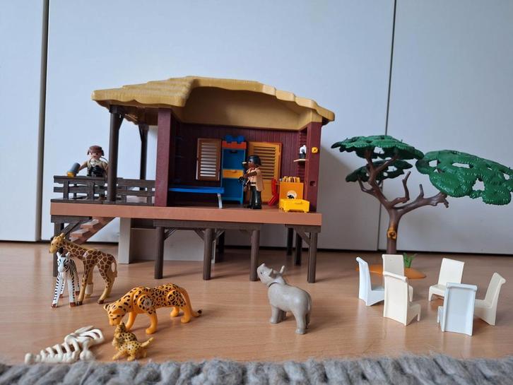 Playmobil Safarihuis - met extra's, Kinderen en Baby's, Speelgoed | Playmobil, Gebruikt, Complete set, Ophalen of Verzenden
