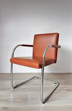 6 Vitra Visasoft design stoelen, Ophalen, Gebruikt, Bruin, Leer